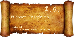 Puchner Izidóra névjegykártya